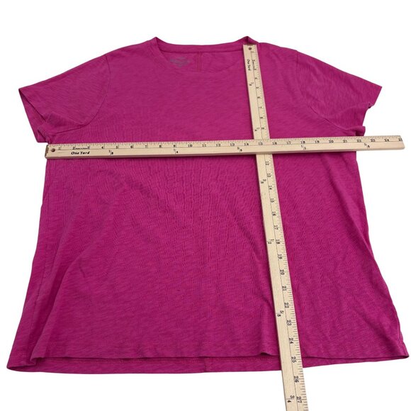 J. Crew Girlfriend Tee XXL Pink Cotton T-Shirt Short Sleeves - Picture 3 of 5
